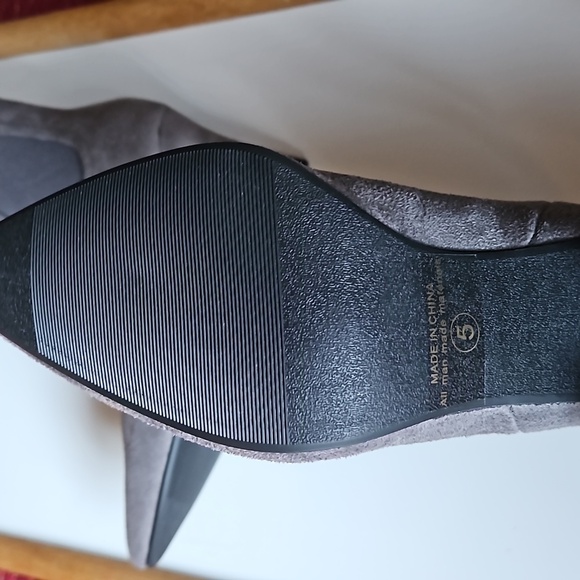 Dream Pairs Grey Suede Stiletto Ankle Boots Women’s Pointed Toe Heel High 3.25” - Picture 12 of 17